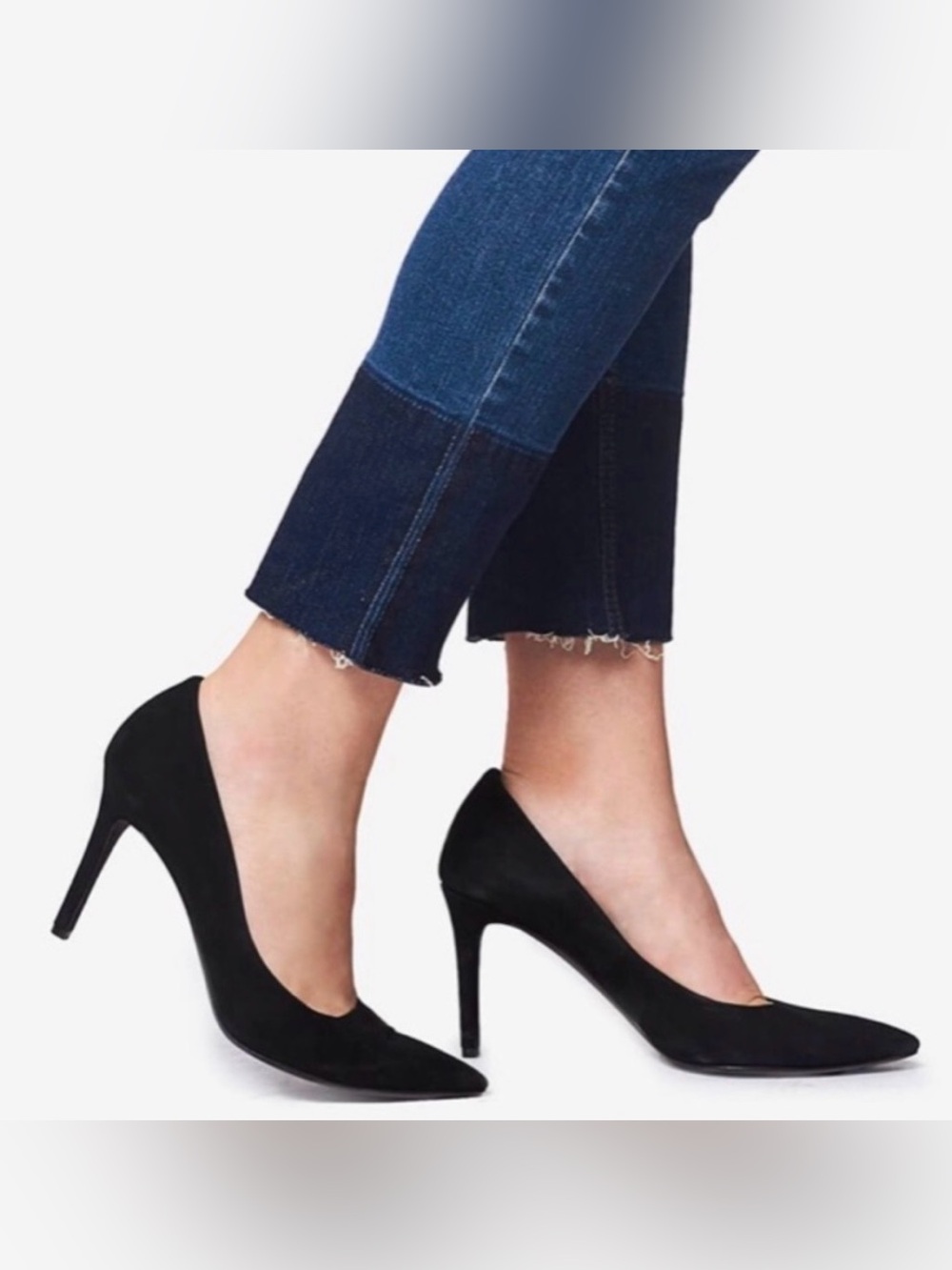 Anine Bing Elly Black Classic Suede Heels pumps 39 9